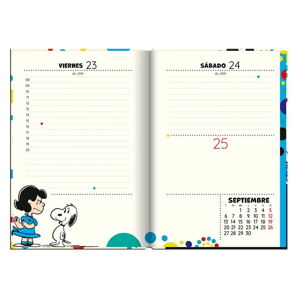 AGENDA SNOOPY SEMANAL 2025 - 17X12